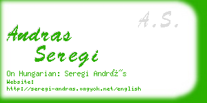 andras seregi business card